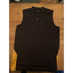 Vintage Nike Tank Top Mens Large Black Hoop Tech Dri Fit Basketball Tank